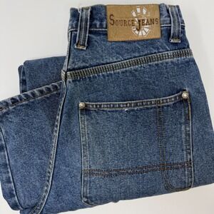 Vintage Y2K Source Jeans Mens 30x31 Blue Denim Relaxed Fit‎ Straight Leg Jeans